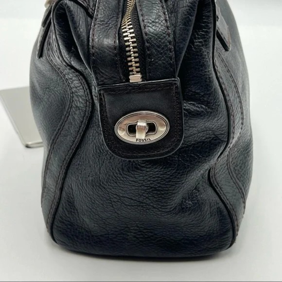 Fossil Marlow Black Pebbled Leather Women´s Satchel
